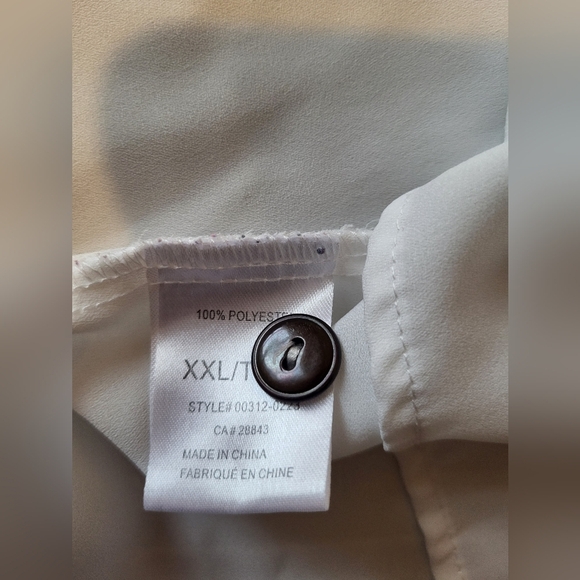 Eclipse White Women's Blouse, Size XXL - Picture 3 of 4